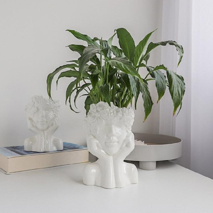 Art Figure Mold Flower Vase Mold Artistic Human Figure Shape Silicone Planter Mold Flowerpot Mold for Hand-Making Lover