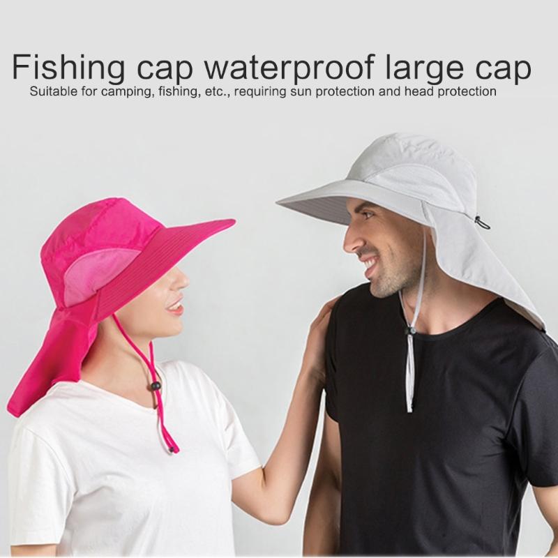 Fishing Wide Brims Sun Hat Outdoor Climbings Mesh Fisherman Hat Fishing Casual Hat Unisex Camping Hunting Bucket Hat