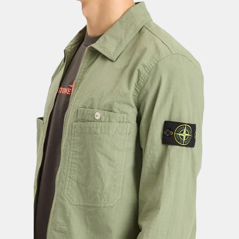 STONE ISLAND Solid Color Zip Collar Long Sleeve Jacket Men Jackets K1S151200012S0063-V0059