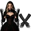 Guanti Lunghi di Halloween con Dita Appuntite e Tessuto Elasticizzato per Look da Palco, Giochi di Ruolo e Styling Fotografico