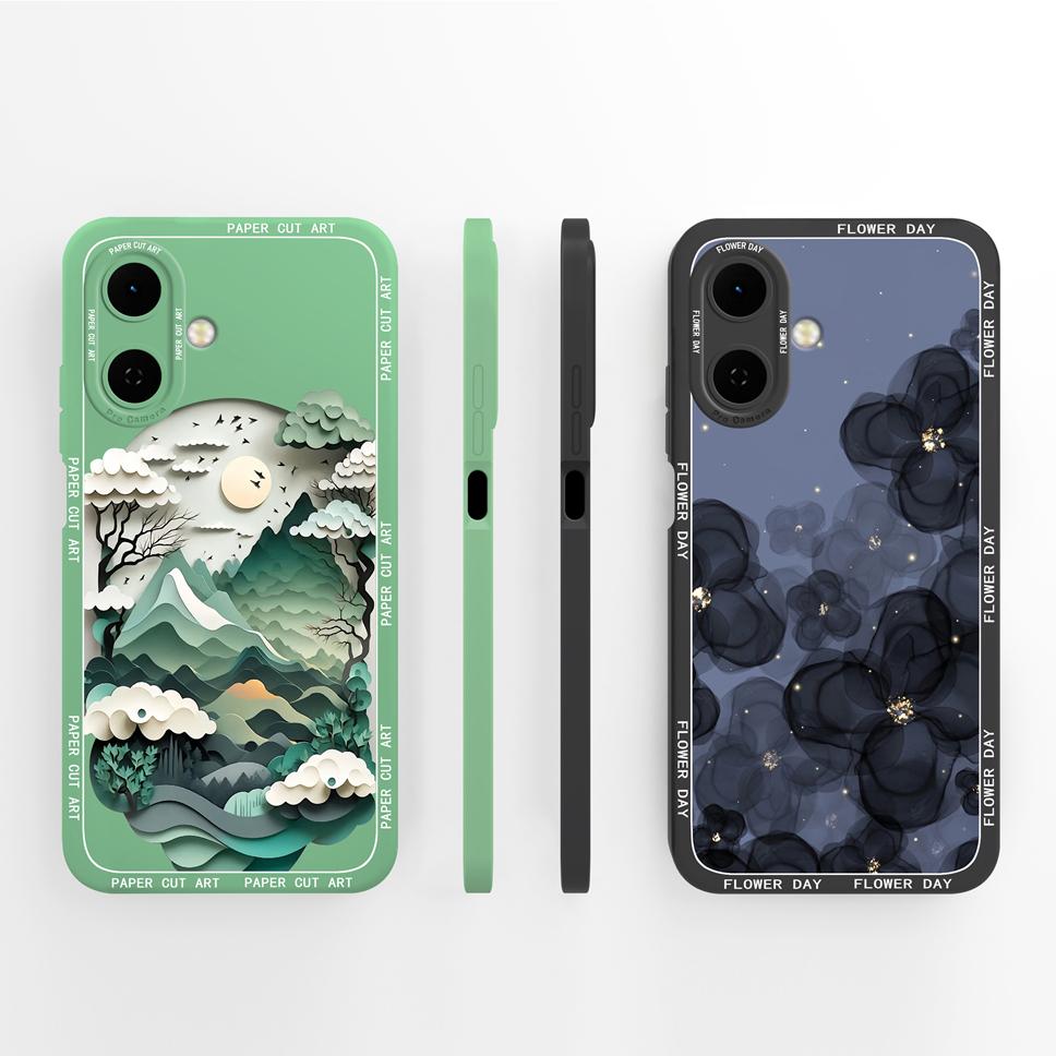 For Tecno Spark Go 2 Phone Case Fashion Flowers Patterns Soft Liquid Silicone Cover For Tecno Spark Go2 Full Coverage Shell Capa