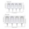Large Silicone Popsicle Molds Set,4 Cavities Oval Cake Pop&Ice Cream Bar Molds,Homemade Ice Making Kit With Wooden Sticks