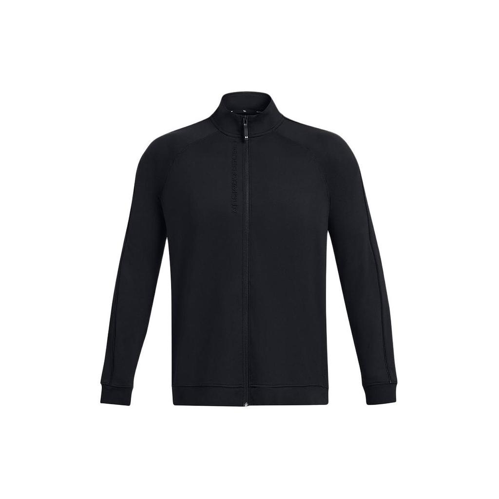 Under Armour Solid Color Casual Stand Collar Knitted Jacket Men Jacket Black 1383146-001