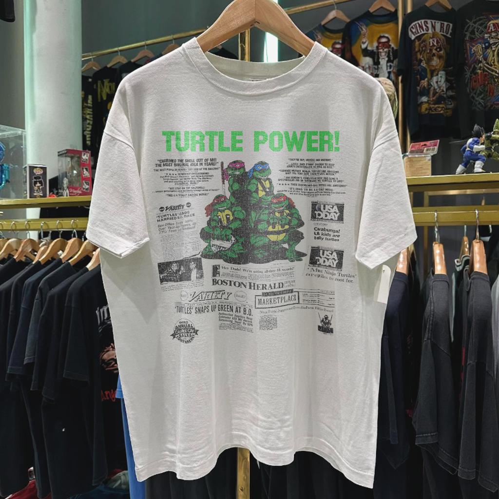 1990 Tmnt Movie Aged T-Shirt White M