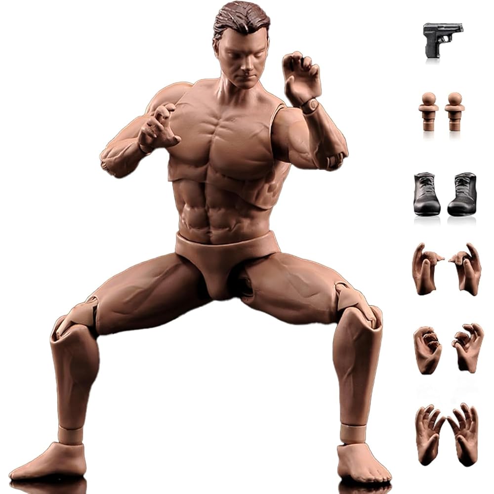 

Action Figure 1/12 Scale Male Body Model 6 Inch Muscular Flexible Miniature Doll Collection