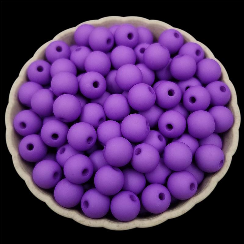 100 Stück 8 mm DIY-Perlen, einfarbig, große Acryl-Mattperlen, Farbe, mehrfarbig, Acryl, matte Perlen, lose Perlen, Sammelalbum, Dekoration, Basteln, Basteln