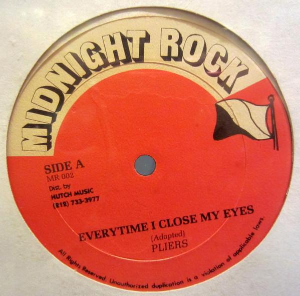 12inch Record PLIERS , JAH THOMAS - Everytime I Close My Eyes MR002 Midnight Rock Reggae, Ska & Dub Used