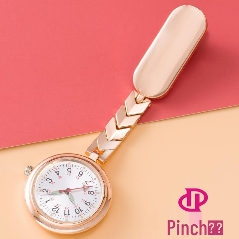 Engraved Women's Nurse Pendant Brooch Watch for Medical Use