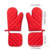 1Set High-Temperature Resistant Polyester Oven Baking Gloves And Microwave Mitts - Kitchen Baking Tools