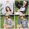 Long Sleeve Sunscreen Shawl Solid Color Ice Silk Cape New Sunshade Cloak Outdoor Activities