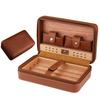 Classic Leather Cedar Wood Cigar Humidor Portable Travel Humidor Smoking Accessories