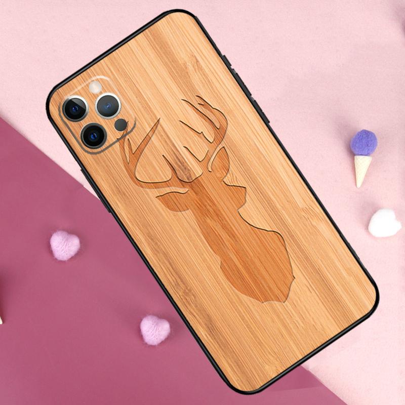 

Wolf Bike Butterfly Wood Phone Case For iPhone 17 Pro Max 11 14 15 16 Pro Max Plus 13 12 Mini 16e 17 Air Back Cover iPhone 16 Pro