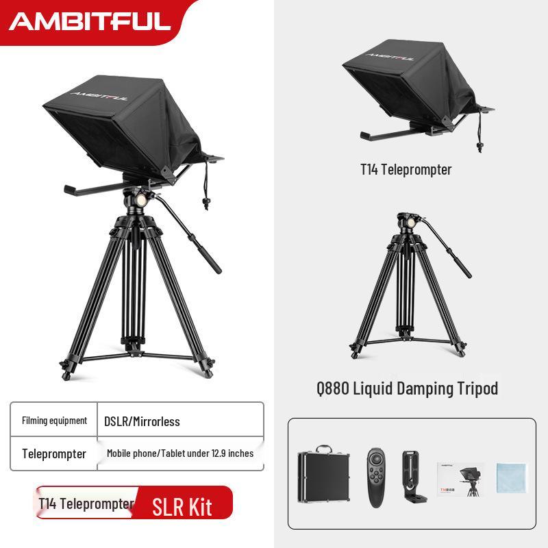 Zhi Jie T14 Portable Folding Teleprompter for DSLR, Smartphone, and Tablet
