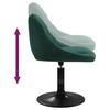 Dining Room Chairs 4 Pcs Swivel Dark Green Velvet