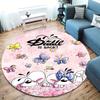 Diddl Round Area Rug,Carpet Rug for Living Room Bedroom Sofa Playroom Decor,Non-slip Floor Mat