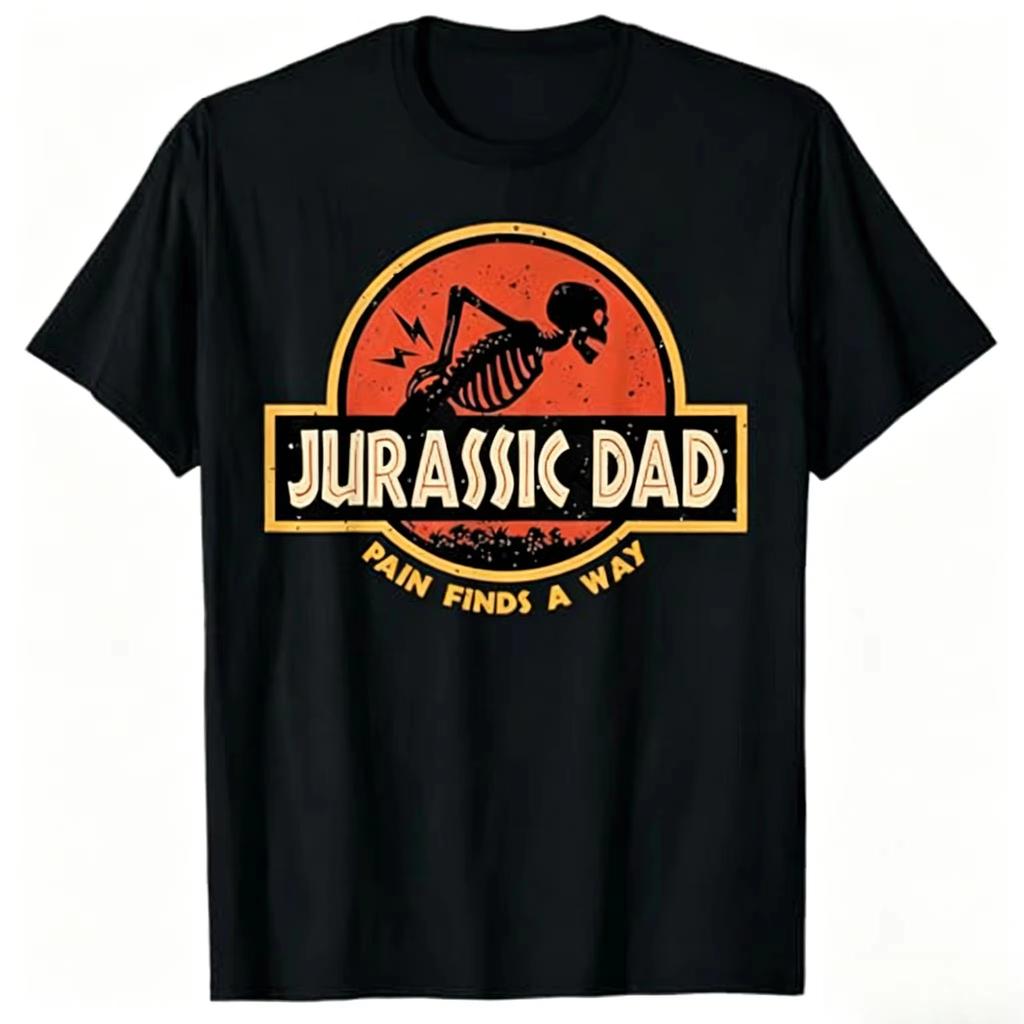 Grafiche Meme Divertenti Jurassic Dad Maglietta Unisex 100% Cotone Unisex di Alta Qualità Oversize Hawaiana Moda Lusso Maglietta a Girocollo