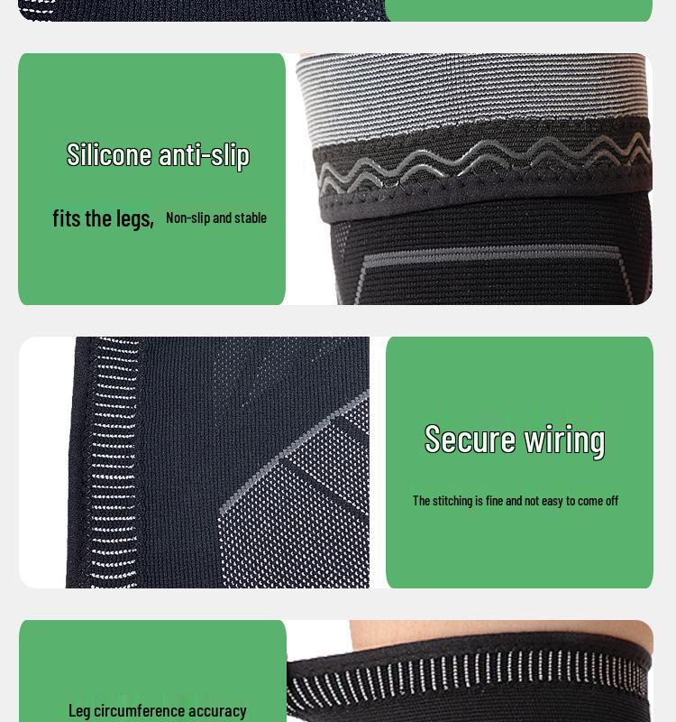 Professional Knitted Extended Knee Pads for Sports and Fitness