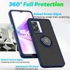 KEYSION Fashion Matte Case for OPPO A77 5G Transparent Shockproof Ring Stand Phone Back Cover for Realme Q5i V23 5G Narzo 50 5G