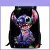 Durable Stitch Anime School Bag With Polyester Lining And Printed Design
