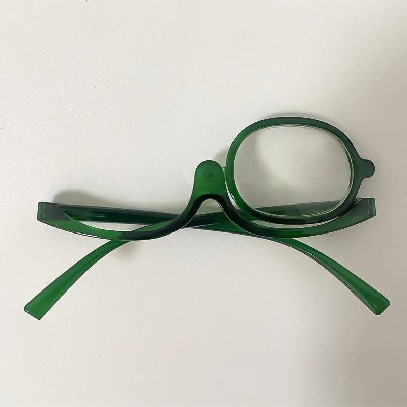 Magnifying Rotating Makeup Reading Glasses Women Flip Down Lenses Cosmetic Eyeglasses Folding Eye Make Up Eyewear