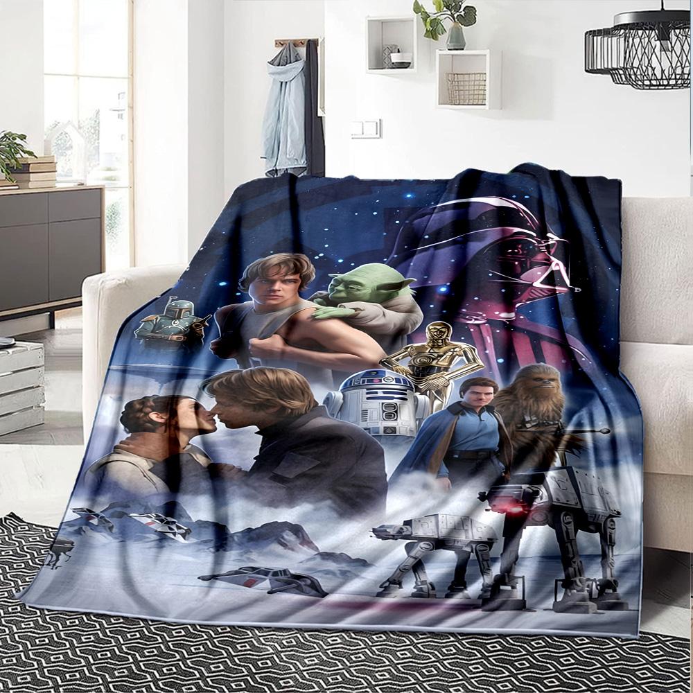 Star Wars Blanket Soft Cozy Suitable for Chair Couch Office Chair Four Seasons Multipurpose Modern Style Gift for Travel Home Birthdays