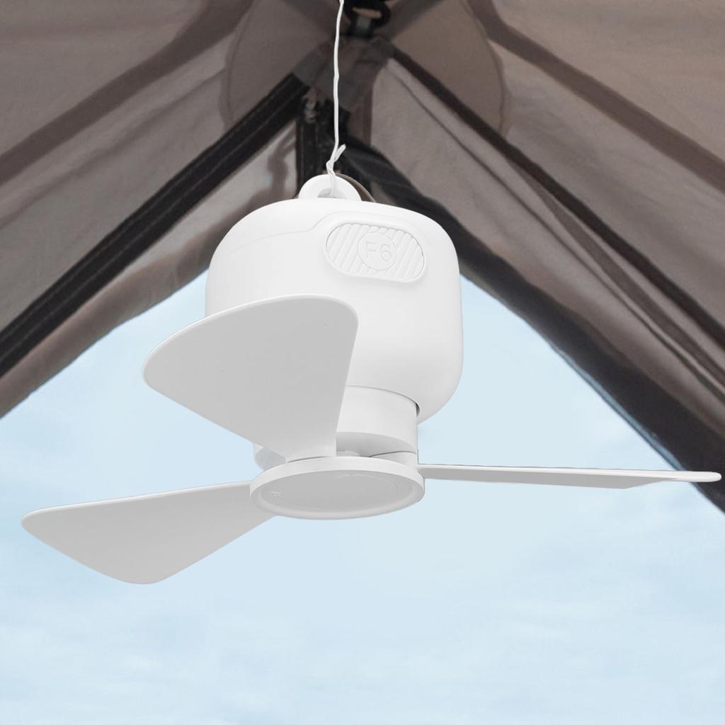 Hanging Ceiling Fan USB Silent Space Saving Portable Ceiling Fan for Dormitory Outdoor Camping