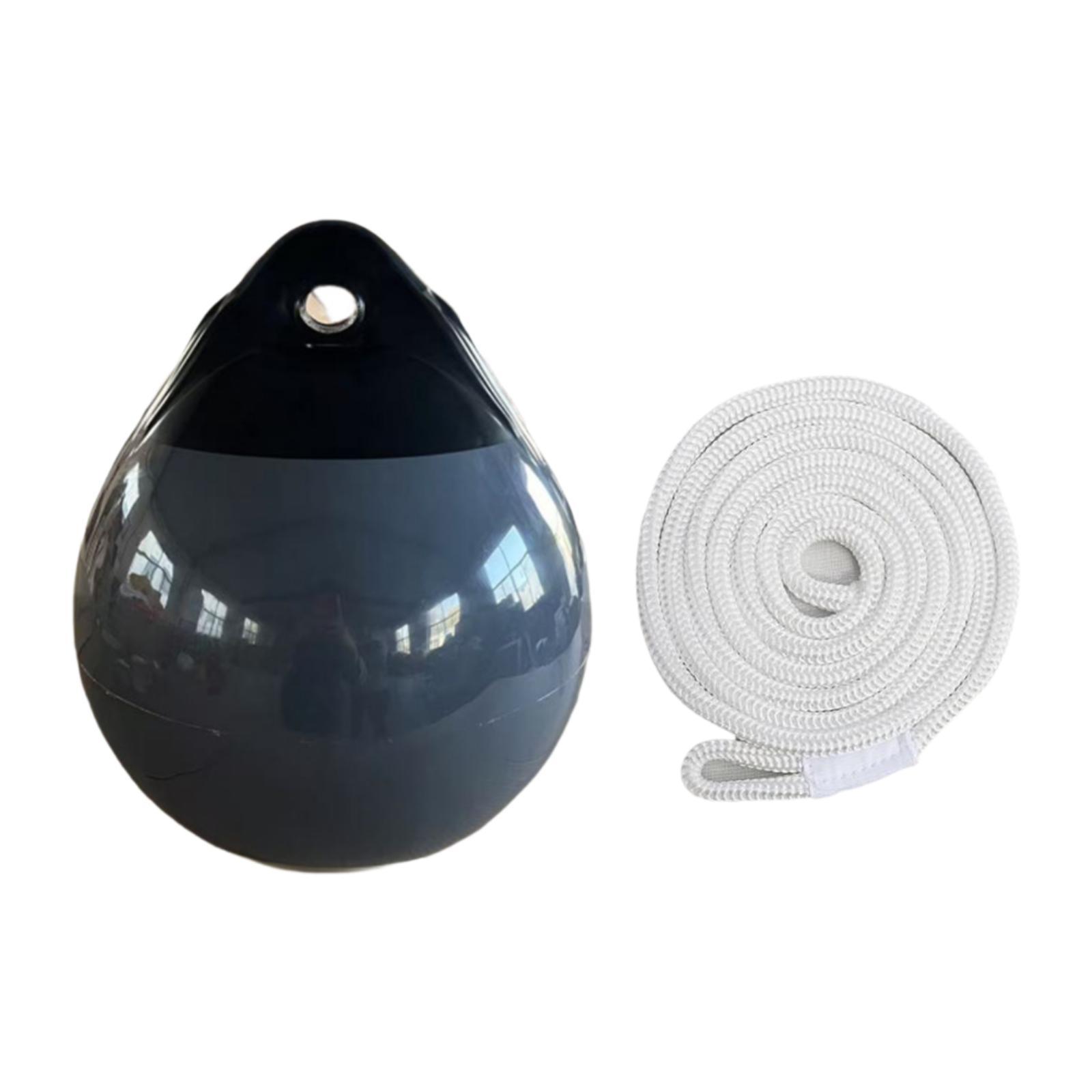 Boat Buoy Ball Boats Fender Ball Anti Scratch Lightweight Accessories Versatile Marine Mooring Buoy for Yacht Anchoring Lake White Rope