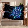 Everton FC Personalized Fleece Blanket With Football Logo, Custom Name Text Soft Warm Home Throw Blanket