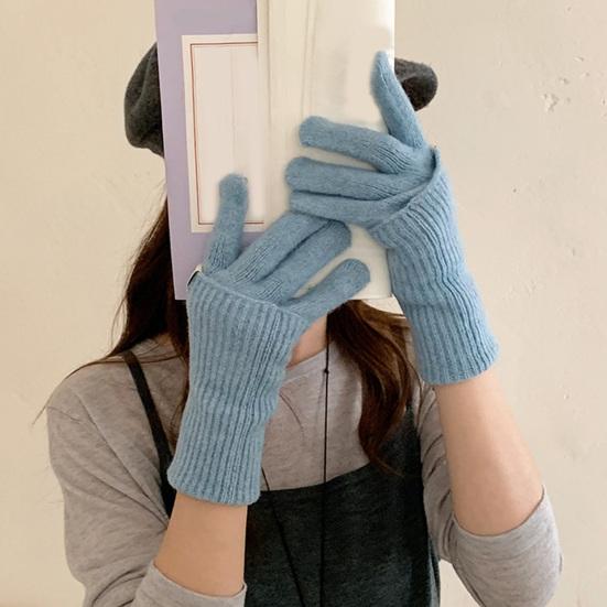 Women Convertible Winter Gloves Warm Touchscreen Gloves 2-in-1 Knitted Stretchy Texting Gloves for Daily Outings Driving