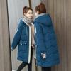 Abrigo de invierno para mujer, abrigo acolchado de algodón de manga larga con capucha, abrigo grueso holgado con cremallera de longitud media, prendas de vestir, chaqueta, ropa de calle