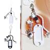 1Pc/2Pcs TaiChi Beaded Keychain Photo Locket Plastic Jewelry Accessory Lightweight Design Bag Hanging Decoration