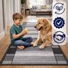 [5] IMPERIA GRAU 100x180cm Rutschfester Teppich D7520