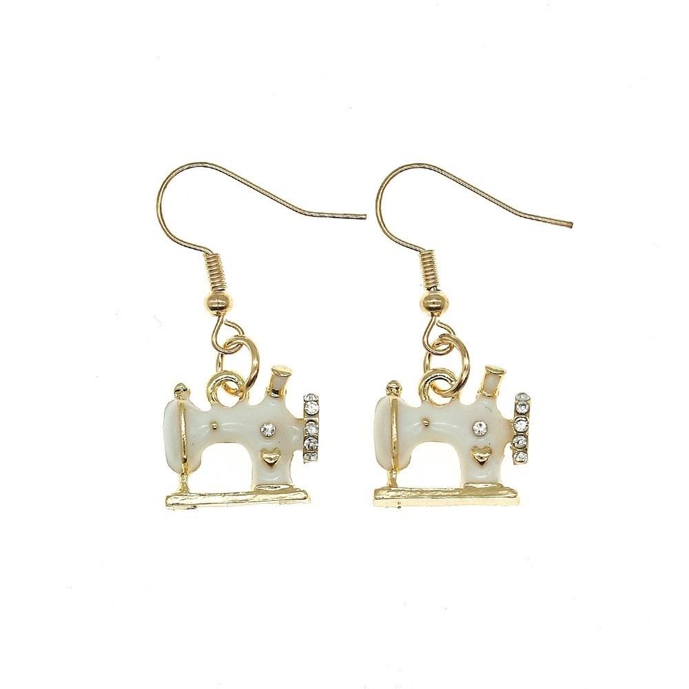Vintage Sewing Machine Earrings Multi-color Zinc Zinc Alloy Earrings Fashion Drip Oil Earrings  Women