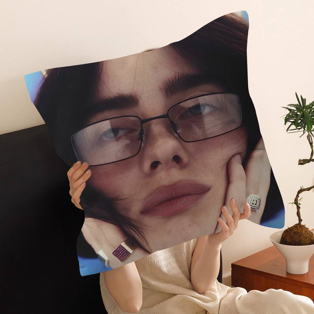 Hot Singer B-Billie E-Eilish Maple Design Cushion Cover Happy Autumn Harvest decor Holiday Decorati Pillow Cover