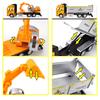 Truck Alloy Diecast Car Model Pull Back Car Toys Carrier Vehicles Construction Excavator Engineering Car Toys for Kids Boys Gift