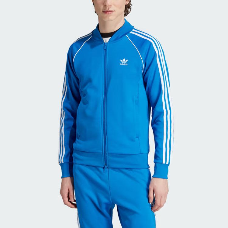 Adidas Originals Adicolor Classics Sst Track Jacket With Three-Stripes And Trefoil Logo Men Tops Blue IL2493