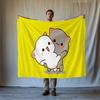 Lovely Cat Cartoon Thin Blanket Home Textile Flannel Soft Warm Throw Blanket Bedding Sofa Cover for sweethearts Kids Gift