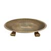 Plateau Métallique Vintage Laiton Vieilli avec Pieds pour Commode, Table Basse, Plateau de Table