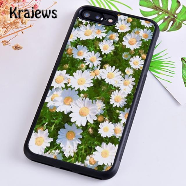 Krajews Daisy Flower Soft Phone Case Cover For iPhone 14 5 6s 7 8 plus X XR XS 11 12 13 pro max Samsung Galaxy S21 S22 ultra