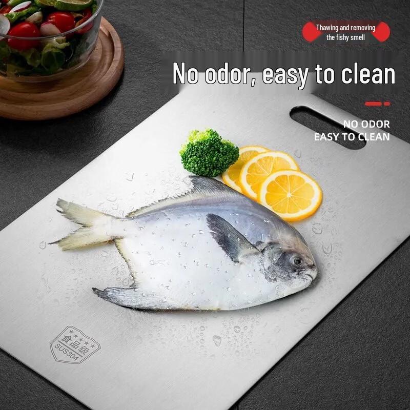 Abdo 316 Stainless Steel & Silicone Double-Sided Cutting Board