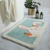 Imitation cashmere bathroom floor mat  absorbent foot mat household quick-drying carpet