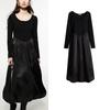 Winter New Women's Clothing French Style Square Collar Long Sleeve Lantern Skirt Dress A- Line Long Dress 1270121