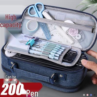 5-lagige Handtasche mit großer Kapazität für Studenten - Einfache, multifunktionale Stiftebox