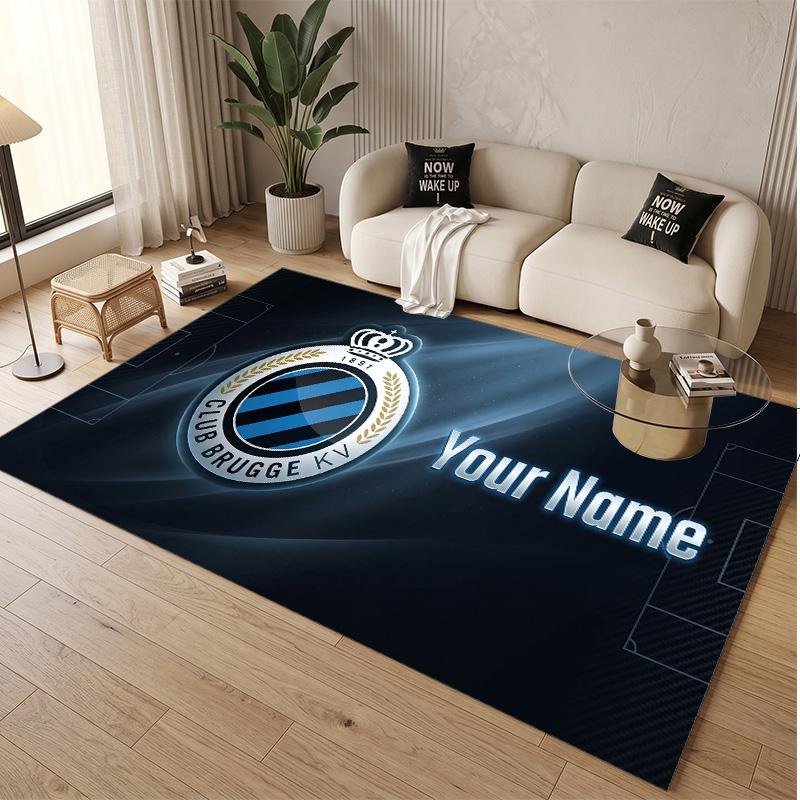Personalized Crystal Velvet Carpet Club Brugge FC Pattern Non Slip Floor Rug