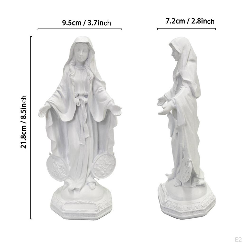 Catholic Mary Statue Figurine Craft Elegant Collection Figure Sculpture for Living Room