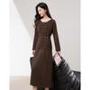 Elegantes Damen-Set mit Langarm-Oberteil und Kleid