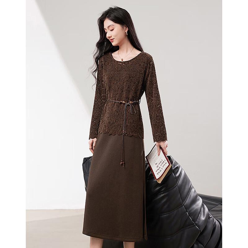Elegantes Damen-Set mit Langarm-Oberteil und Kleid