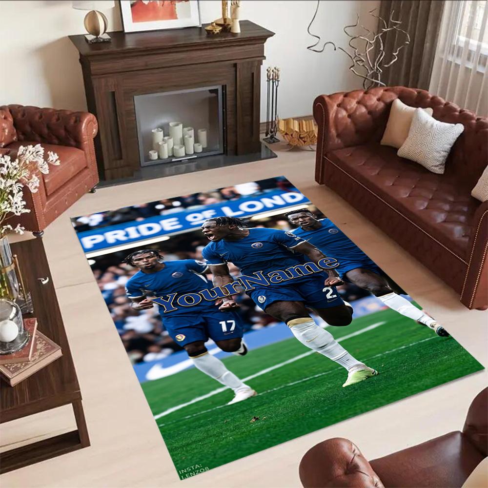 Chelsea Personalized Text Area Rug Design for Bedrooms Foyer Kitchen Living Rooms Anti-slip Rug Anime Office Decor Best for Christmas