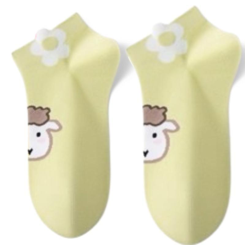 

Женские весенне-летние однотонные носки, универсальные спортивные тонкие мультяшные носки-карточки с любовными цветами 1 pair зелёный