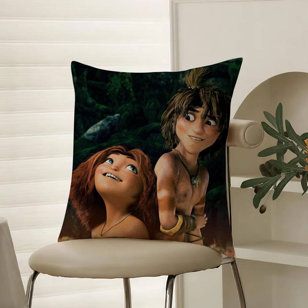 Cute The C-CroodsS Pillow Case Comfort Sofa Bed Silky elegant Invisible zipper Decorative cushion cover